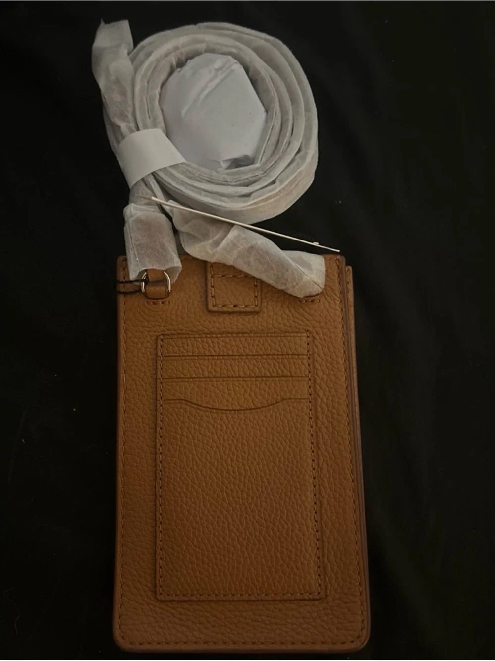 Marc Jacobs Brown Textured Leather Phone Crossbody Card Holder